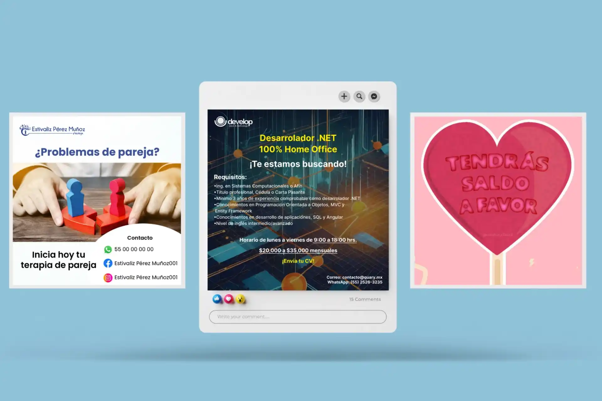 Imagen muestra de diferentes banners